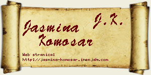 Jasmina Komosar vizit kartica